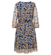 Load image into Gallery viewer, MORE &amp; MORE &lt;BR&gt;
Mesh Dress &lt;BR&gt;
Navy &amp; Mango &lt;BR&gt;
