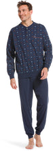 Load image into Gallery viewer, ROBSON &lt;BR&gt;
Mens Pyjamas with cuff pants &lt;BR&gt;
Aqua green &lt;BR&gt;
