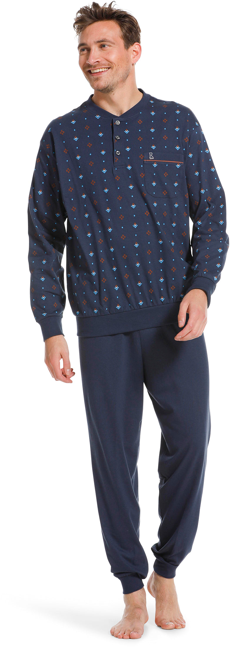 ROBSON <BR>
Mens Pyjamas with cuff pants <BR>
Aqua green <BR>