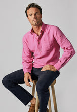 Load image into Gallery viewer, BROOK TAVERNER &lt;BR&gt;
Popover Linen Shirt &lt;BR&gt;
Rose &lt;BR&gt;
