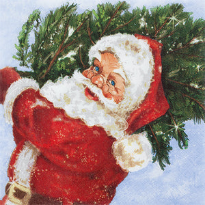 EDDINGTONS <BR>
Christmas 
Santa with his Tree Paper Napkins <BR>