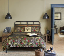 Load image into Gallery viewer, WILLIAM MORRIS &lt;BR&gt;
Seaweed Duvet Cover &amp; Oxford Pillowcases &lt;BR&gt;
Black &lt;BR&gt;
