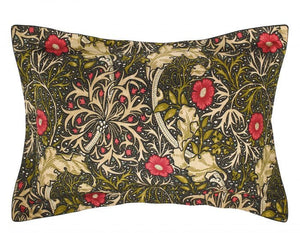WILLIAM MORRIS <BR>
Seaweed Duvet Cover & Oxford Pillowcases <BR>
Black <BR>