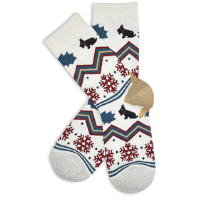 RADLKEY <BR>
Boxed set of 3 Socks 'Its Christmas' <BR>
Natural <BR>
