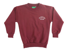 Load image into Gallery viewer, ST. PAULS NS &lt;BR&gt;
Acrylic V Neck Jumper &lt;BR&gt;
Crested Wine &lt;BR&gt;
