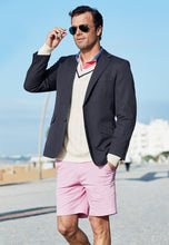 Load image into Gallery viewer, BROOK TAVERNER &lt;BR&gt;
Tatton Washed Cotton Linen Jacket &lt;BR&gt;
Indigo &lt;BR&gt;
