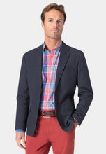Load image into Gallery viewer, BROOK TAVERNER &lt;BR&gt;
Tatton Washed Cotton Linen Jacket &lt;BR&gt;
Indigo &lt;BR&gt;
