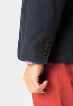 Load image into Gallery viewer, BROOK TAVERNER &lt;BR&gt;
Tatton Washed Cotton Linen Jacket &lt;BR&gt;
Indigo &lt;BR&gt;
