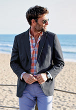 Load image into Gallery viewer, BROOK TAVERNER &lt;BR&gt;
Tatton Washed Cotton Linen Jacket &lt;BR&gt;
Indigo &lt;BR&gt;
